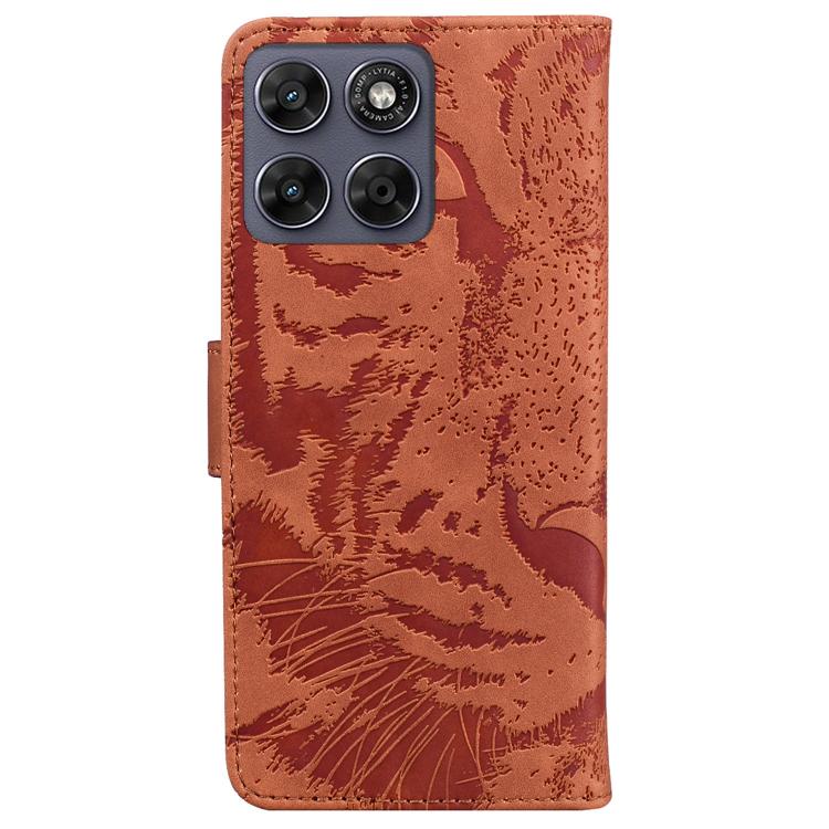 For Motorola Moto G67 5G / Moto G77 5G Tiger Embossing Pattern Flip Leather Phone Case