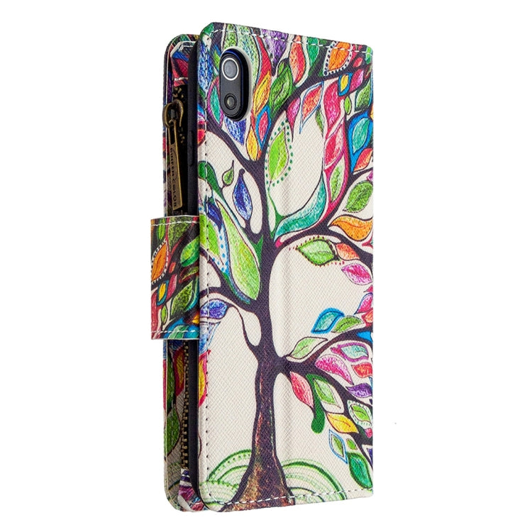 For Xiaomi Redmi 7A Colored Drawing Pattern Zipper Horizontal Flip Leather Case with Holder & Card Slots & Wallet