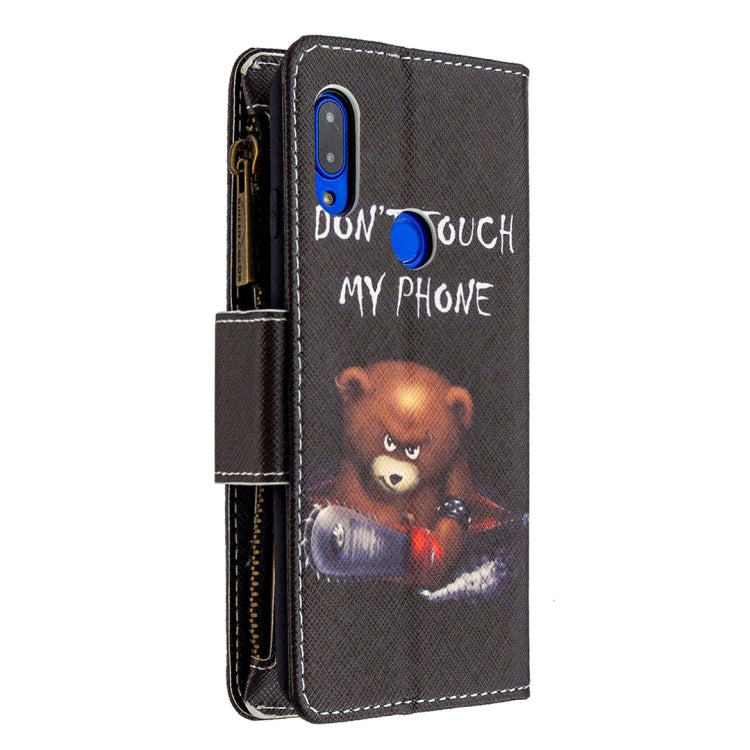 For Xiaomi Redmi 7 Colored Drawing Pattern Zipper Horizontal Flip Leather Case with Holder & Card Slots & Wallet