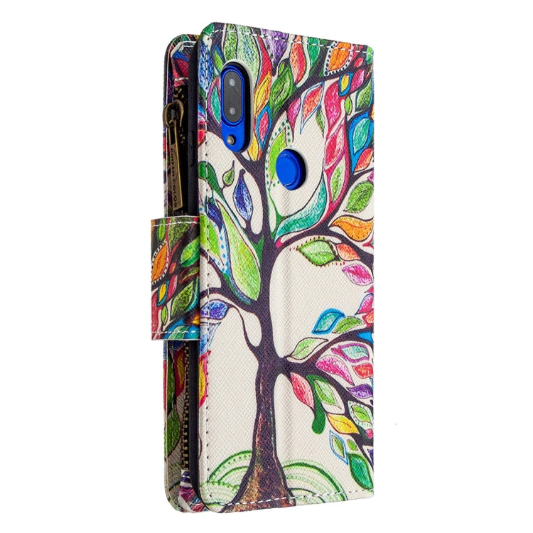 For Xiaomi Redmi 7 Colored Drawing Pattern Zipper Horizontal Flip Leather Case with Holder & Card Slots & Wallet