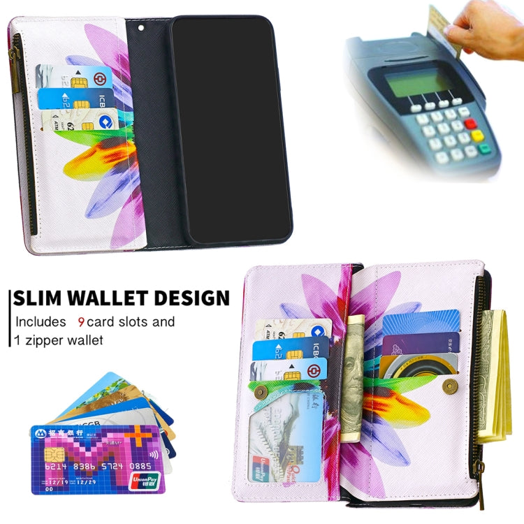 For Xiaomi Redmi 7 Colored Drawing Pattern Zipper Horizontal Flip Leather Case with Holder & Card Slots & Wallet