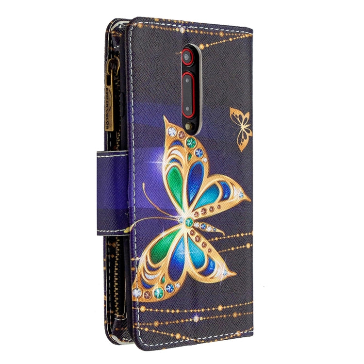 For Xiaomi Redmi K20 / Mi 9T Colored Drawing Pattern Zipper Horizontal Flip Leather Case with Holder & Card Slots & Wallet