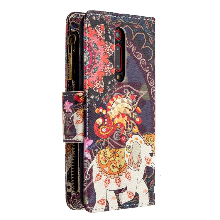For Xiaomi Redmi K20 / Mi 9T Colored Drawing Pattern Zipper Horizontal Flip Leather Case with Holder & Card Slots & Wallet