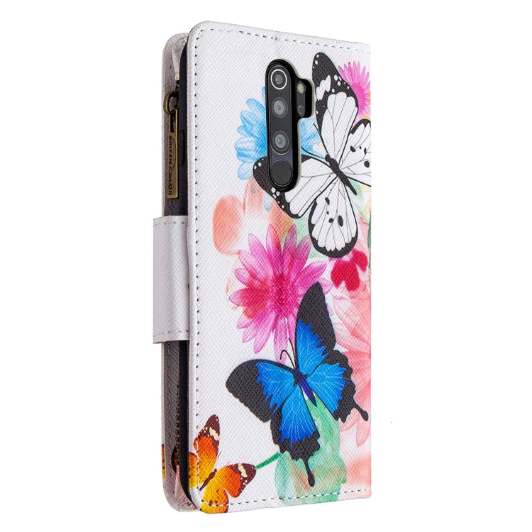 For Xiaomi Redmi Note 8 Pro Colored Drawing Pattern Zipper Horizontal Flip Leather Case with Holder & Card Slots & Wallet