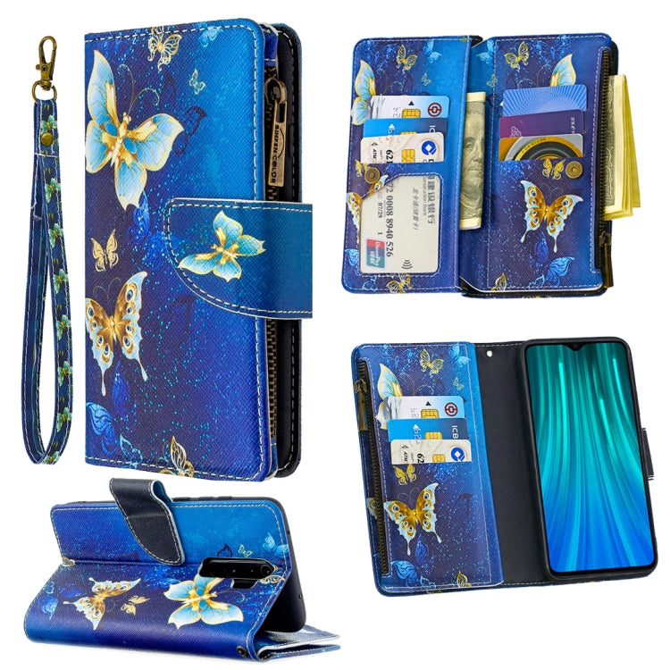 For Xiaomi Redmi Note 8 Pro Colored Drawing Pattern Zipper Horizontal Flip Leather Case with Holder & Card Slots & Wallet