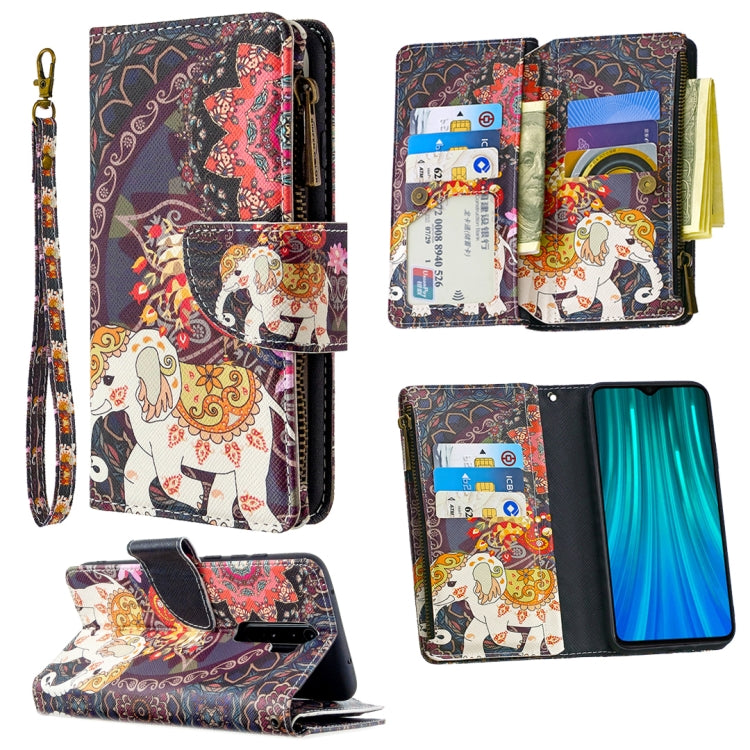 For Xiaomi Redmi Note 8 Pro Colored Drawing Pattern Zipper Horizontal Flip Leather Case with Holder & Card Slots & Wallet