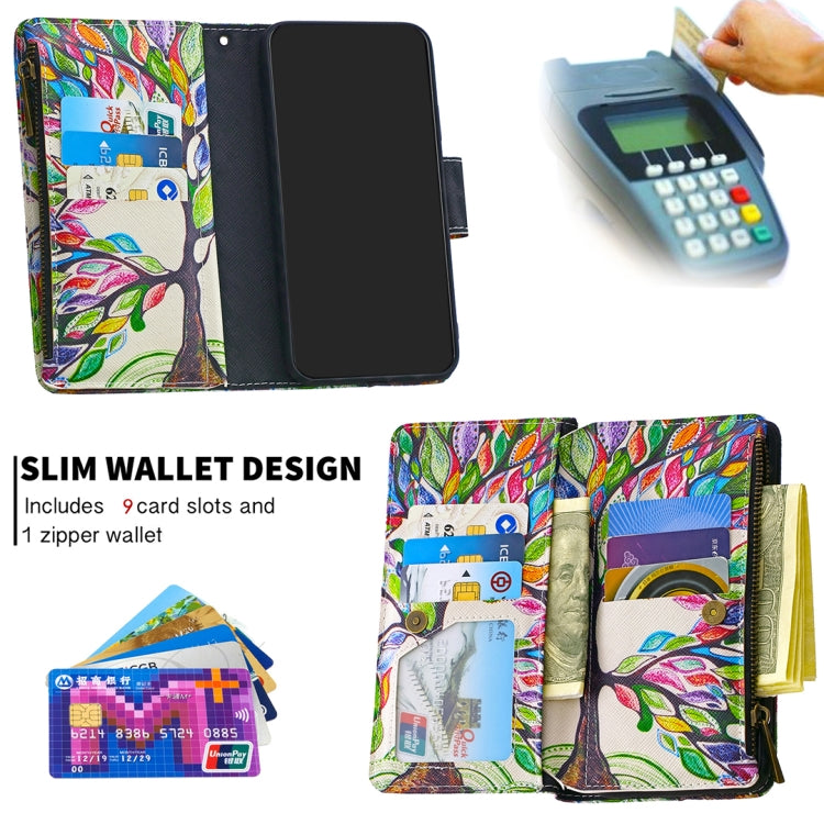 For Xiaomi Redmi Note 9 Pro Colored Drawing Pattern Zipper Horizontal Flip Leather Case with Holder & Card Slots & Wallet
