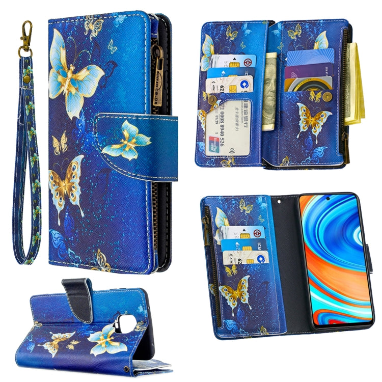 For Xiaomi Redmi Note 9 Pro Colored Drawing Pattern Zipper Horizontal Flip Leather Case with Holder & Card Slots & Wallet