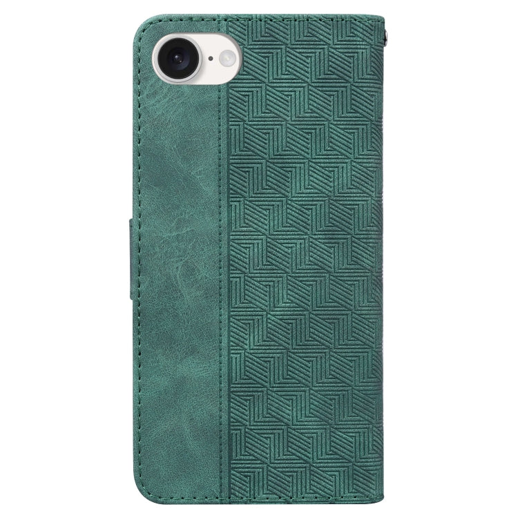For iPhone 17e / 16e Geometric Embossed Leather Phone Case