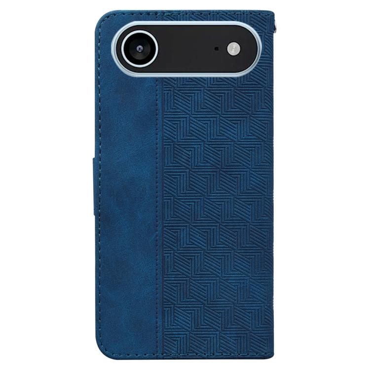 For iPhone Air Geometric Embossed Leather Phone Case