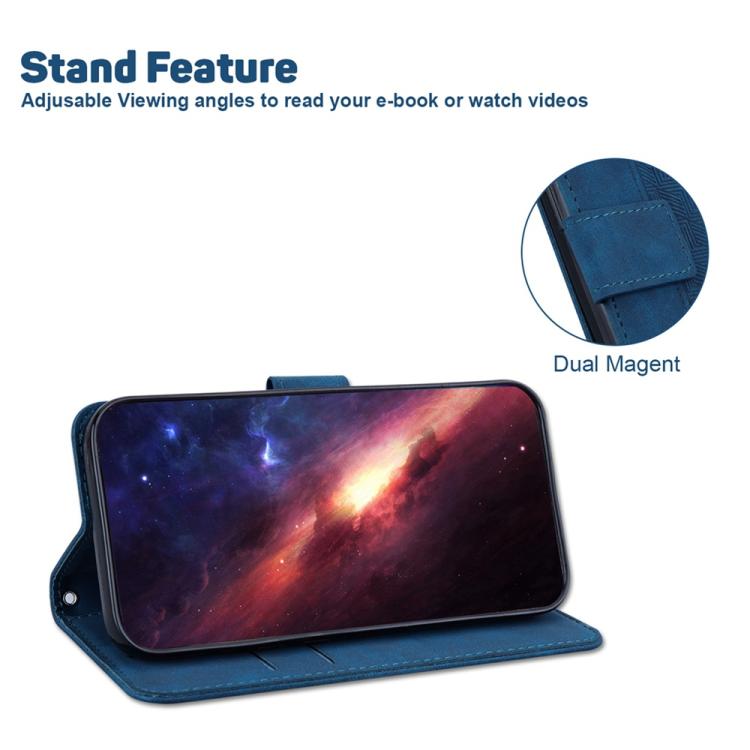 For iPhone Air Geometric Embossed Leather Phone Case