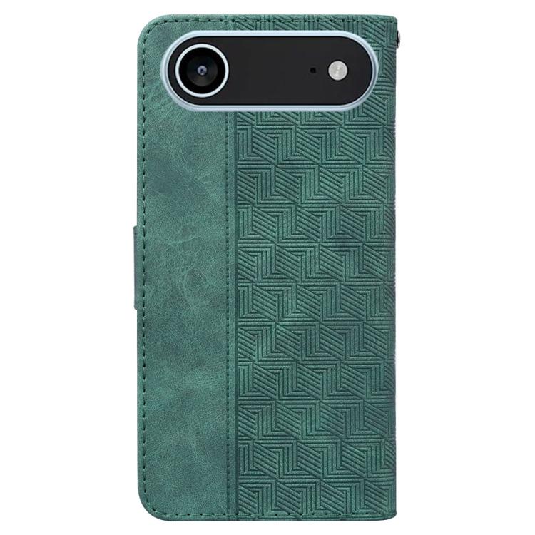 For iPhone Air Geometric Embossed Leather Phone Case