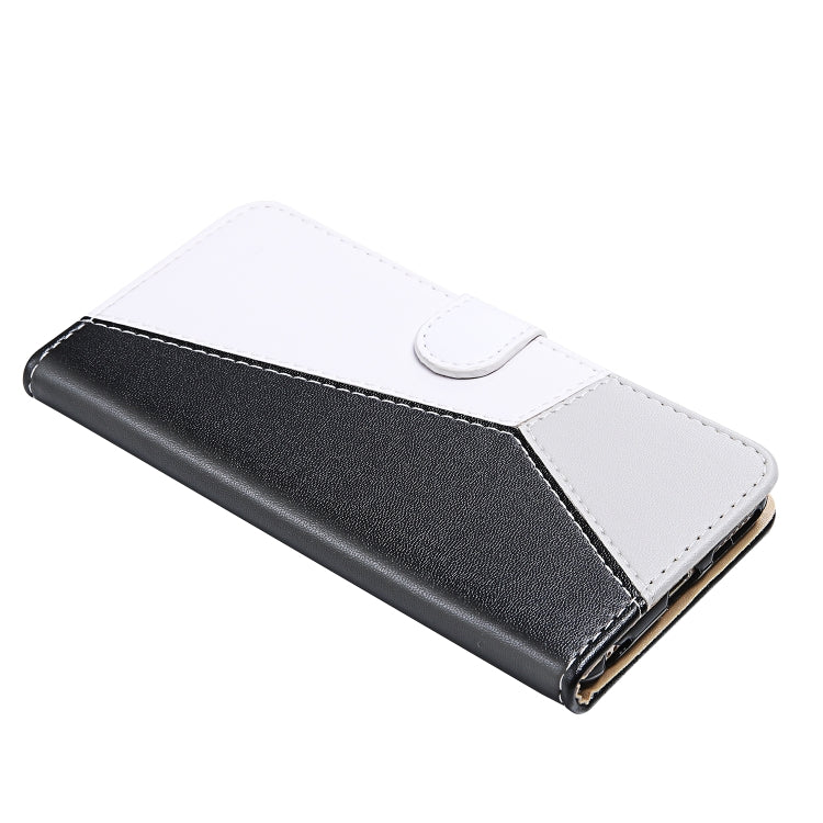 For Xiaomi Redmi Note 9 / 10X 4G Tricolor Stitching Horizontal Flip TPU + PU Leather Case with Holder & Card Slots & Wallet