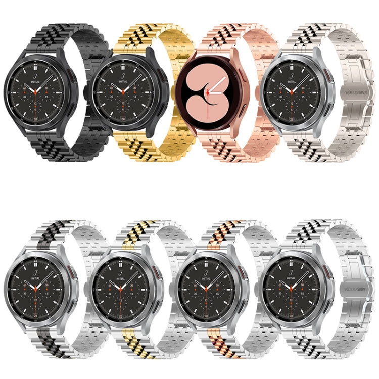 For Huawei Watch 4 / 4 Pro Five Bead Stainless Steel Watch Band