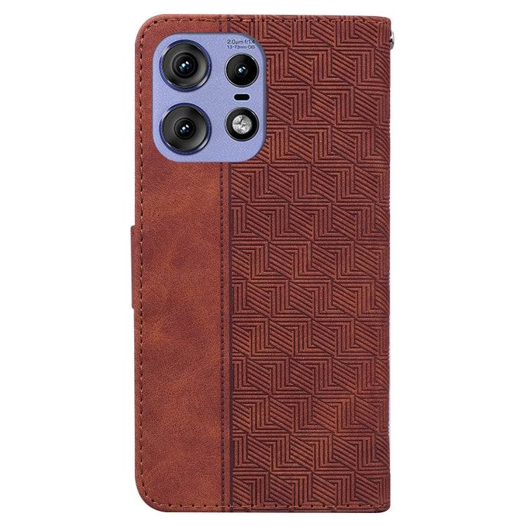 For Motorola Edge 50 Pro Geometric Embossed Leather Phone Case