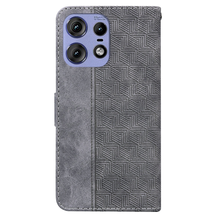 For Motorola Edge 50 Pro Geometric Embossed Leather Phone Case