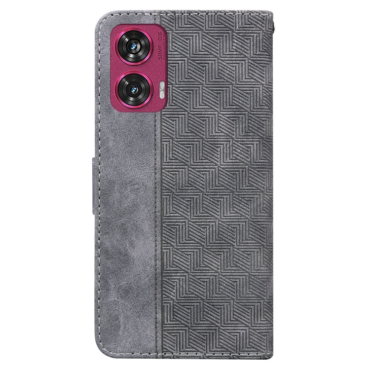 For Motorola Edge 50 Fusion Geometric Embossed Leather Phone Case
