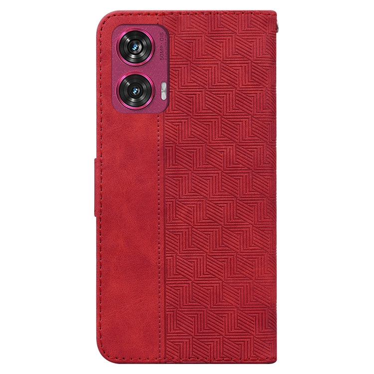 For Motorola Edge 50 Fusion Geometric Embossed Leather Phone Case
