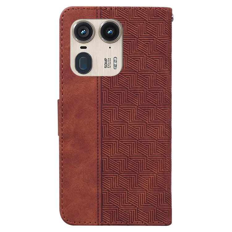 For Motorola Edge 50 Ultra Geometric Embossed Leather Phone Case