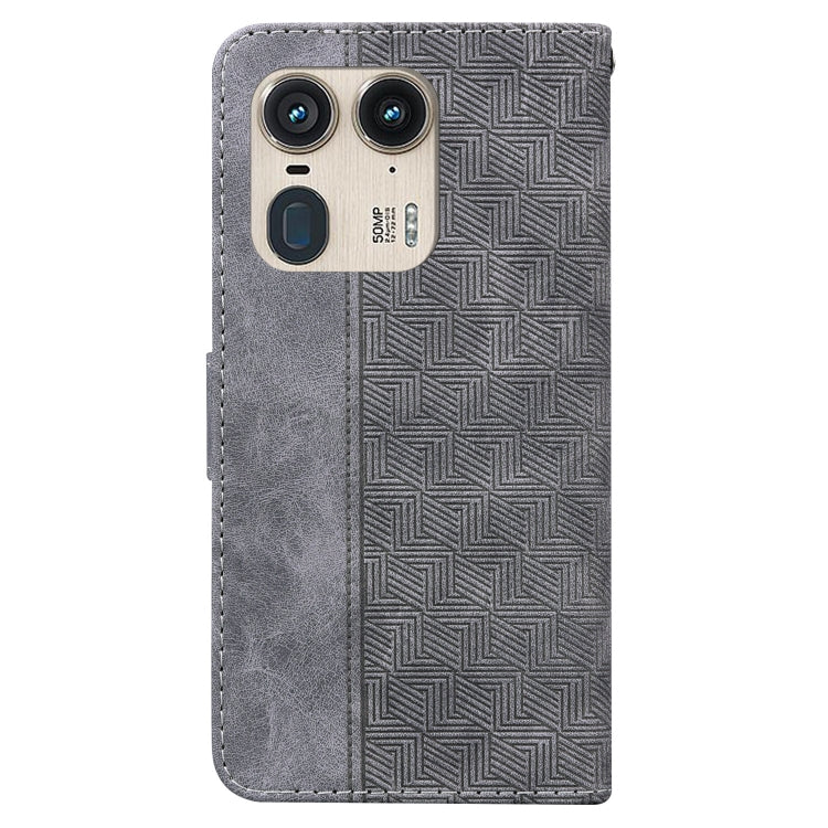 For Motorola Edge 50 Ultra Geometric Embossed Leather Phone Case