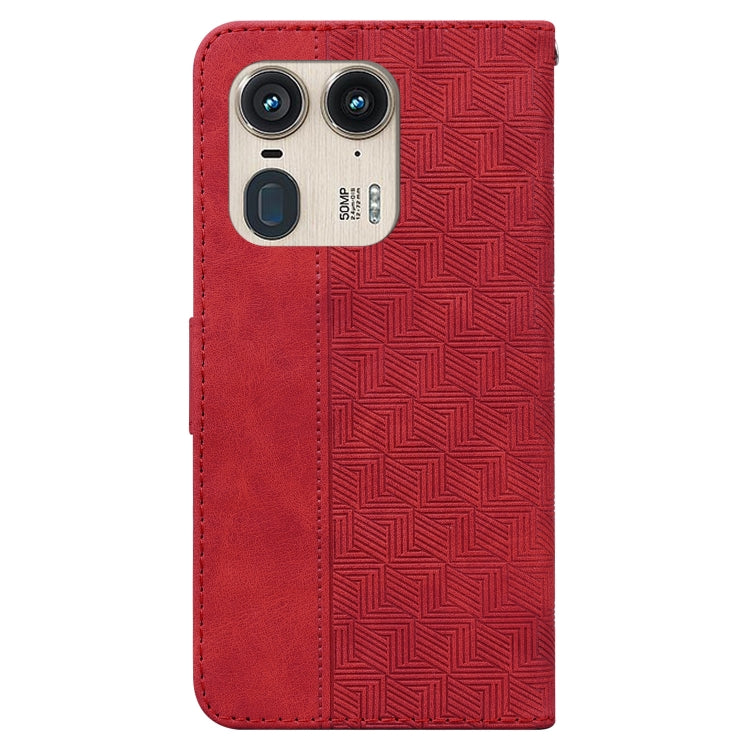 For Motorola Edge 50 Ultra Geometric Embossed Leather Phone Case