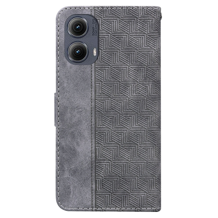 For Motorola Edge 2024 Geometric Embossed Leather Phone Case