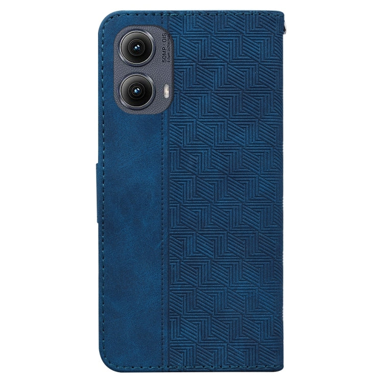 For Motorola Edge 2024 Geometric Embossed Leather Phone Case