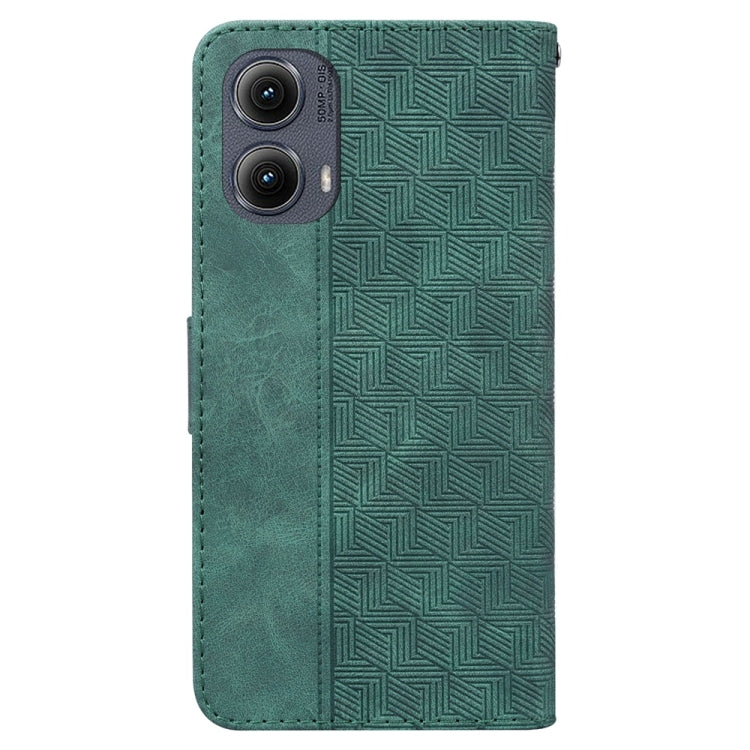 For Motorola Edge 2024 Geometric Embossed Leather Phone Case