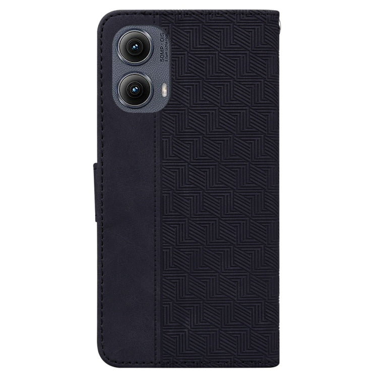 For Motorola Edge 2024 Geometric Embossed Leather Phone Case