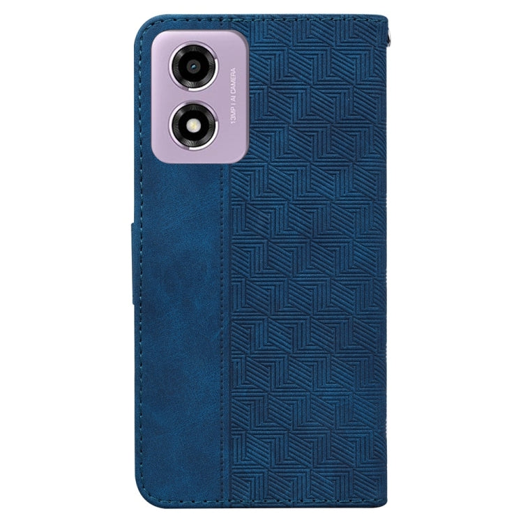 For Motorola Moto G04s / Moto E14 Geometric Embossed Leather Phone Case