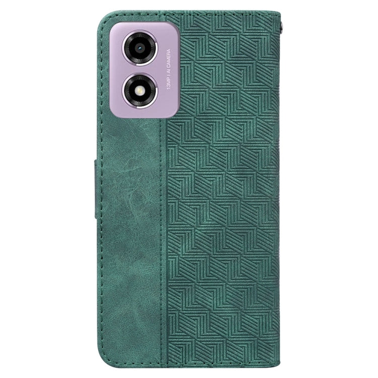 For Motorola Moto G04s / Moto E14 Geometric Embossed Leather Phone Case