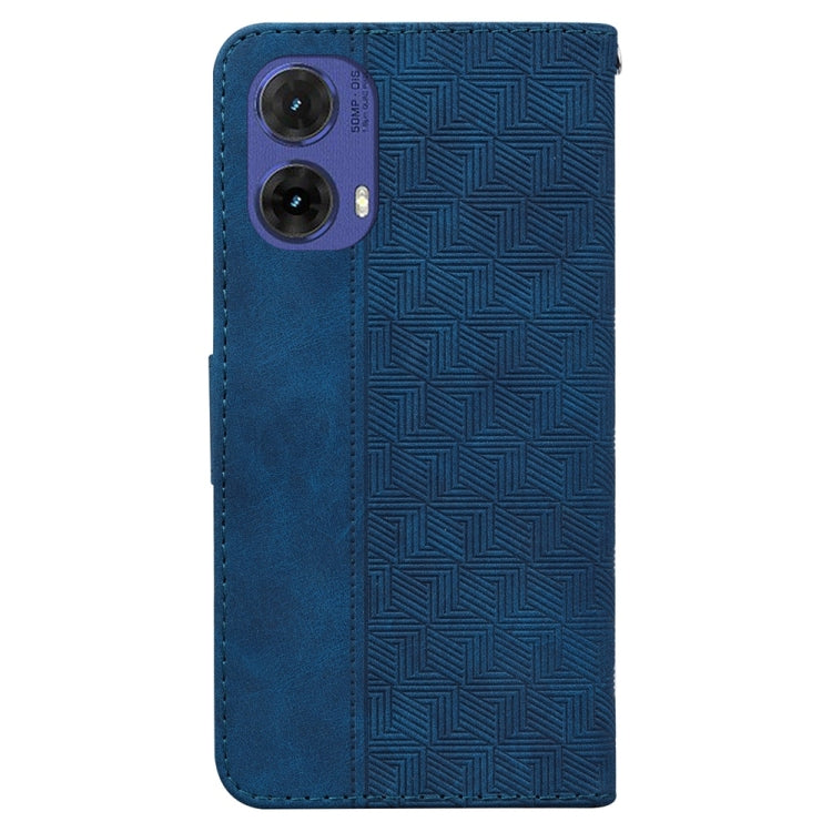 For Motorola Moto G85 Geometric Embossed Leather Phone Case