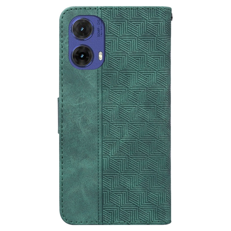 For Motorola Moto G85 Geometric Embossed Leather Phone Case