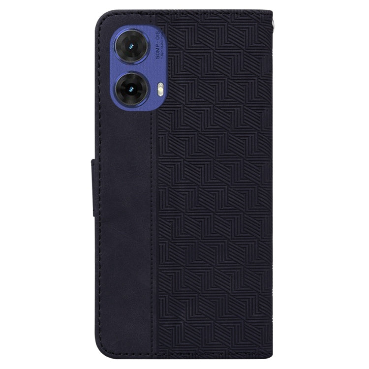 For Motorola Moto G85 Geometric Embossed Leather Phone Case