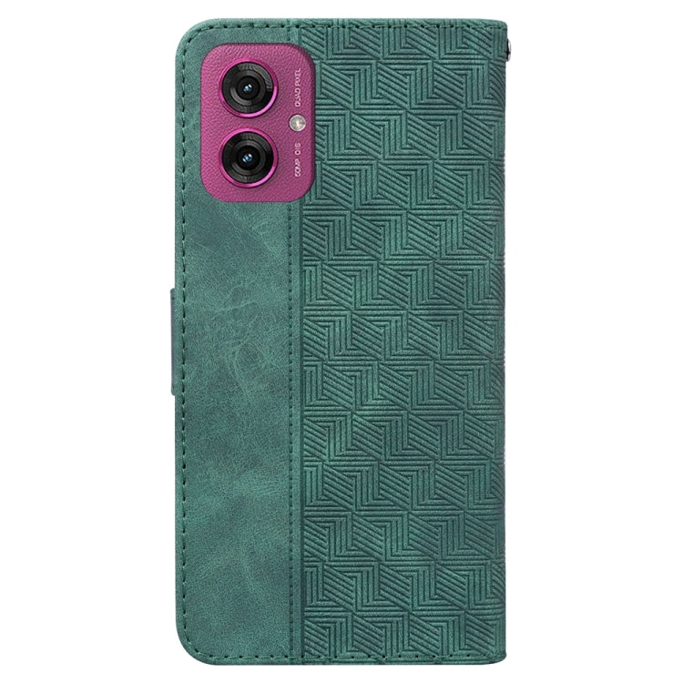 For Motorola Moto G55 Geometric Embossed Leather Phone Case