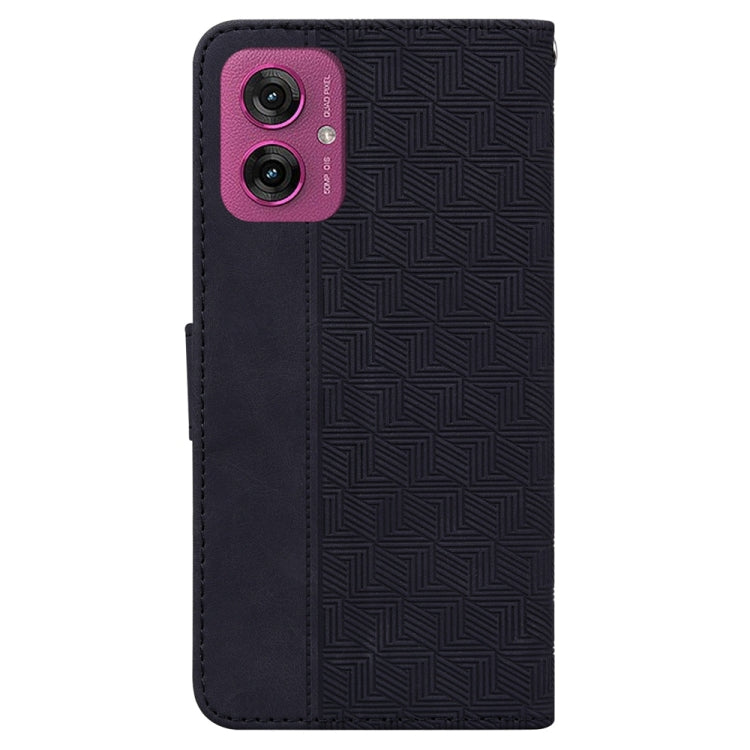 For Motorola Moto G55 Geometric Embossed Leather Phone Case