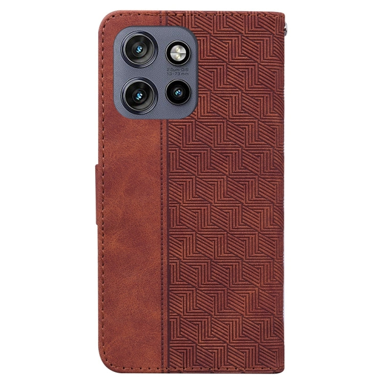 For Motorola Edge 50 Neo 5G Global Geometric Embossed Leather Phone Case