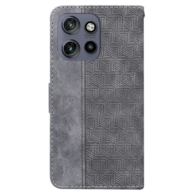 For Motorola Edge 50 Neo 5G Global Geometric Embossed Leather Phone Case