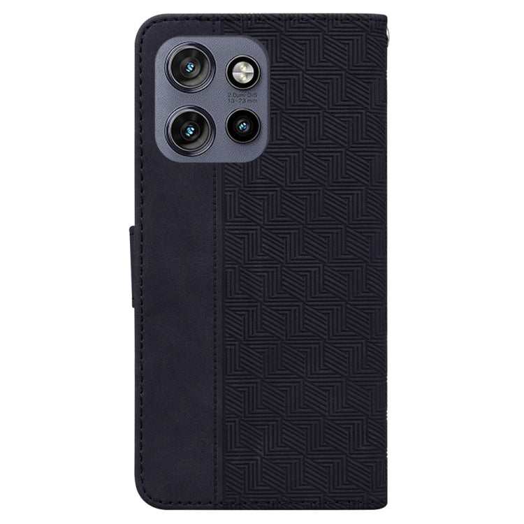 For Motorola Edge 50 Neo 5G Global Geometric Embossed Leather Phone Case