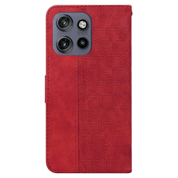 For Motorola Edge 50 Neo 5G Global Geometric Embossed Leather Phone Case