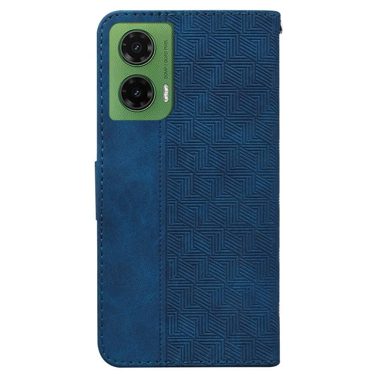 For Motorola Moto G35 Geometric Embossed Leather Phone Case