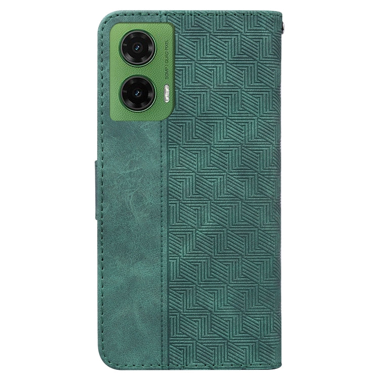 For Motorola Moto G35 Geometric Embossed Leather Phone Case