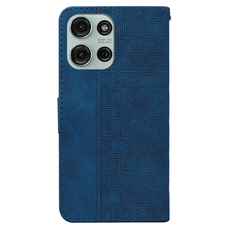 For Motorola Moto G75 5G Geometric Embossed Leather Phone Case