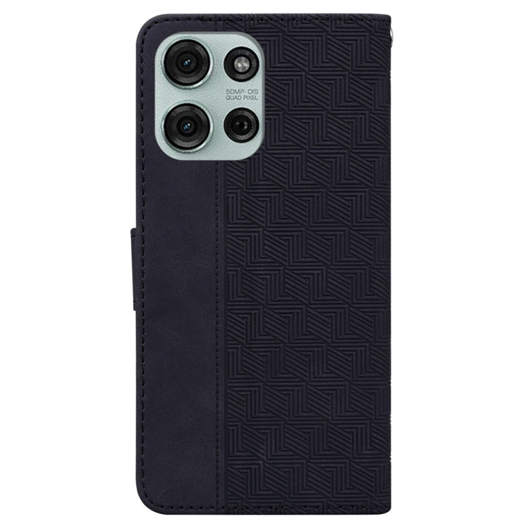 For Motorola Moto G75 5G Geometric Embossed Leather Phone Case