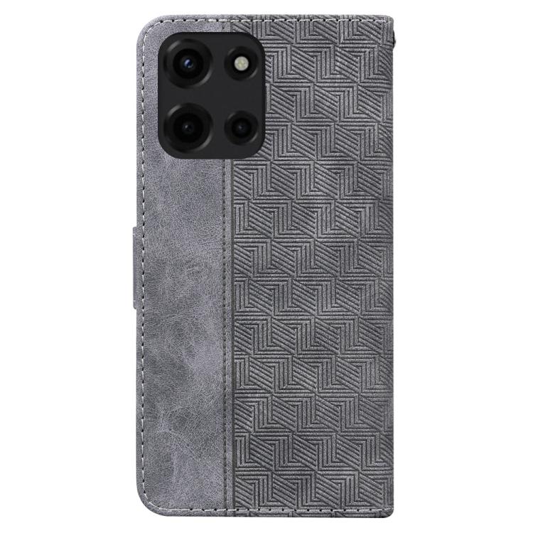 For Motorola Moto G 5G 2025 Geometric Embossed Leather Phone Case