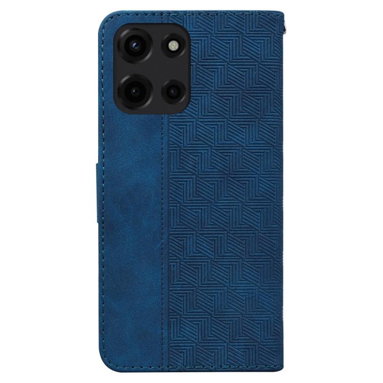 For Motorola Moto G 5G 2025 Geometric Embossed Leather Phone Case