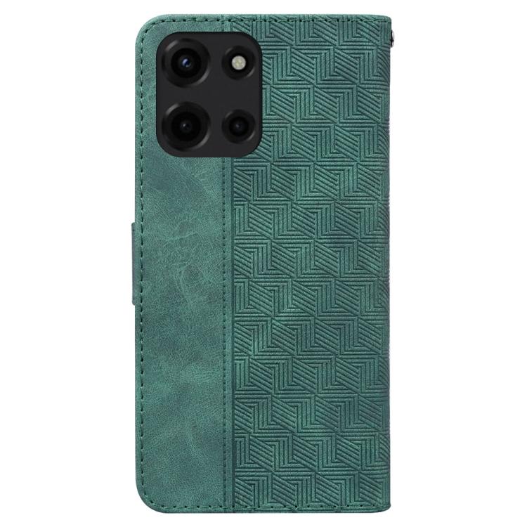 For Motorola Moto G 5G 2025 Geometric Embossed Leather Phone Case