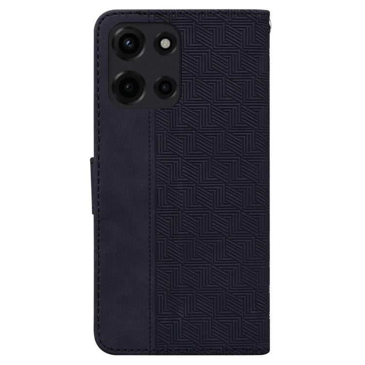 For Motorola Moto G 5G 2025 Geometric Embossed Leather Phone Case