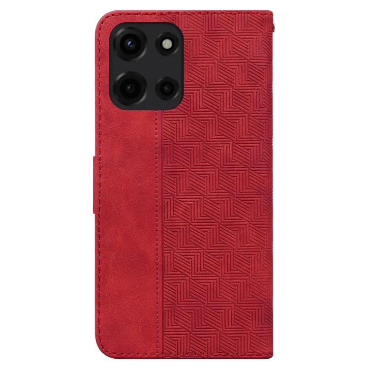For Motorola Moto G 5G 2025 Geometric Embossed Leather Phone Case