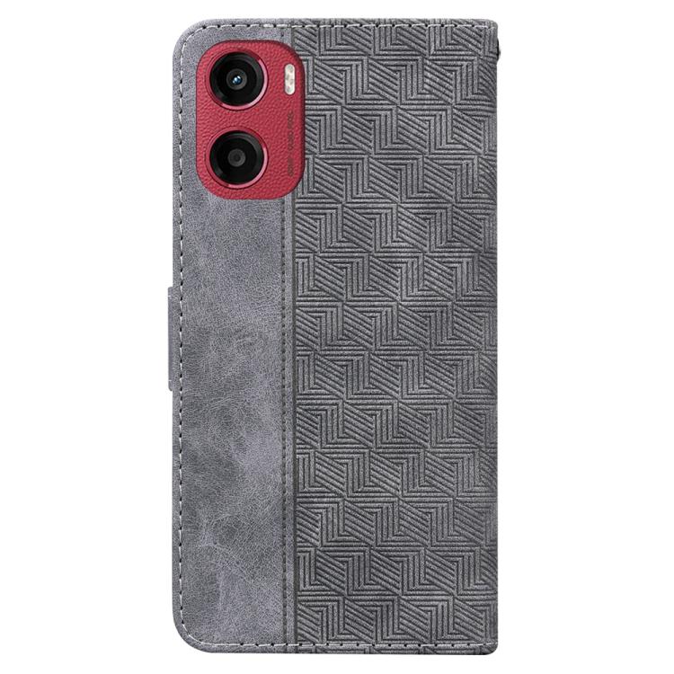 For Motorola Moto G05 / E15 Geometric Embossed Leather Phone Case